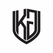 KG Logo monogram with emblem shield design isolated on white background