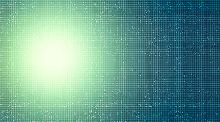 Fototapete - Green Light Circuit Microchip on Technology Background,Hi-tech Digital and security Concept design,Free Space For text in put,Vector illustration.