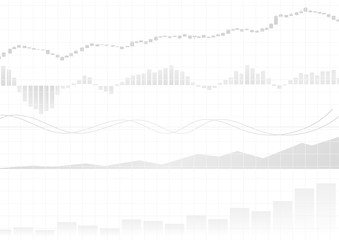 Wall Mural - Vector : White business graphs on white background