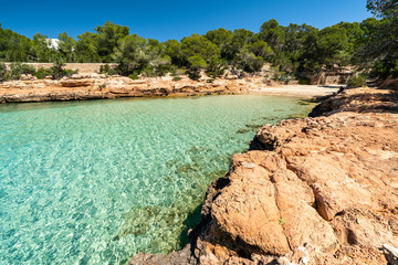 Canvas Print - Cala Gracioneta beach, Ibiza. Spain.