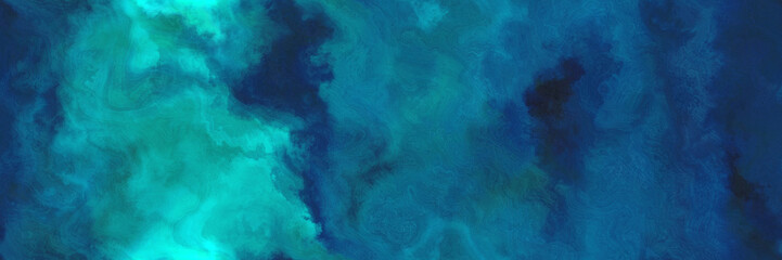 Aufkleber - repeating abstract watercolor background with watercolor paint with teal green, dark turquoise and dark cyan colors. can be used as web banner or background