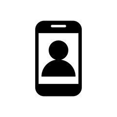 Canvas Print - smartphone with user profile silhouette style icon