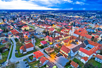 Wall Mural - Town of Krizevci aerial panoramic view