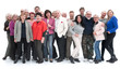 © ASDF - Group of happy people isolated over a white background