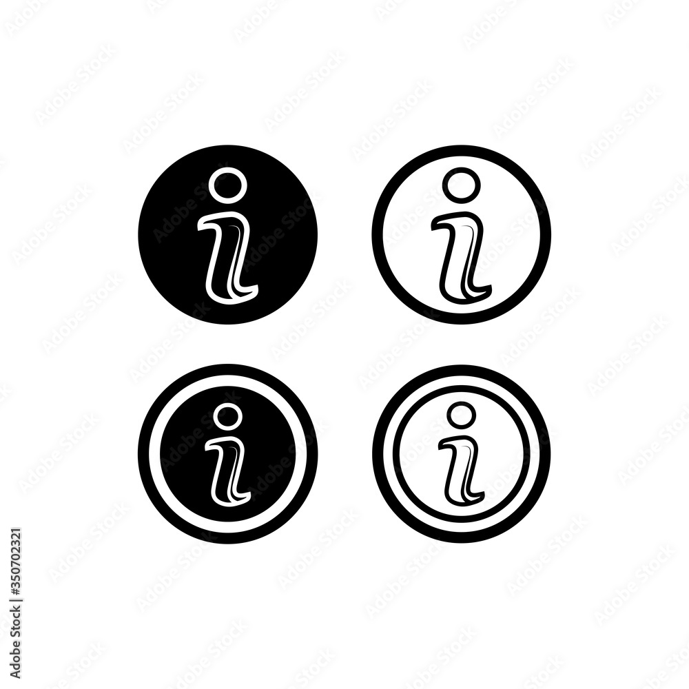 Information icon in trendy flat design