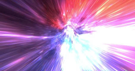 Poster - abstract energy tunnel in space. wormhole travel through time and space. wormhole space deformation,