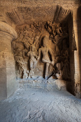 Wall Mural - Elephanta Cave carving, Elephanta Island, Mumbai