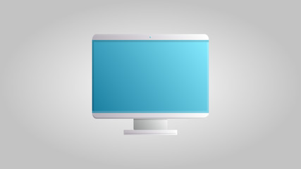Poster - Modern digital new liquid crystal flat-panel computer monitor for games, work and entertainment on a white background. Vector illustration