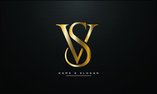 SV ,VS ,S ,V Letters Abstract Logo Monogram