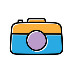 Poster - camera hand drawn icon vector design