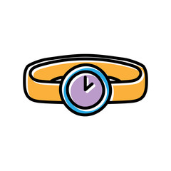 Poster - wristwatch hand drawn icon vector design