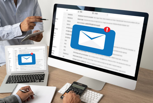 Mail Communication Connection message to mailing contacts phone Global Letters Concept