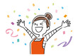 © ケイーゴ・K - Stock illustration: happy housewife, woman