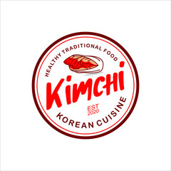 Wall Mural - Kimchi Logo Design Spicy Korean Food Vector Graphic Idea