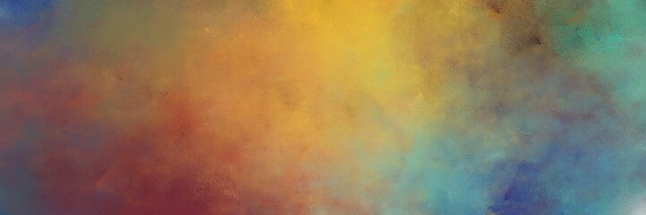 Poster - beautiful abstract painting background graphic with pastel brown, peru and cadet blue colors and space for text or image. can be used as horizontal background graphic