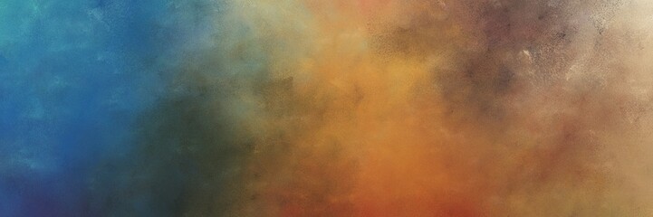 Poster - beautiful old color brushed vintage texture with pastel brown, teal blue and gray gray colors. distressed old textured background with space for text or image. can be used as header or banner