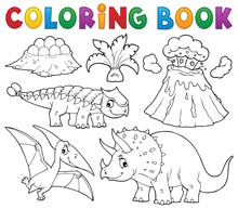 Coloring Book Dinosaur Subject Image 5