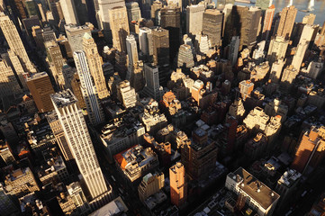 Sunset in New York from above.