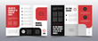 © Veesl Studio - modern red trifold business brochure template