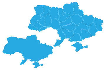  Map - Ukraine Couple Set , Map of Ukraine,Vector illustration eps 10.