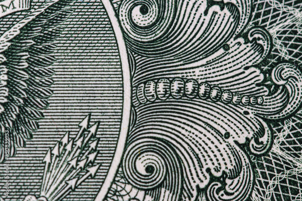 Closeup of back side of 1 dollar bill Stock Photo | Adobe Stock