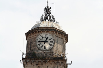 Wall Mural - Frosinone, Italy - July 18, 2013: The bell tower of the Cathedral of Santa Maria Assunta