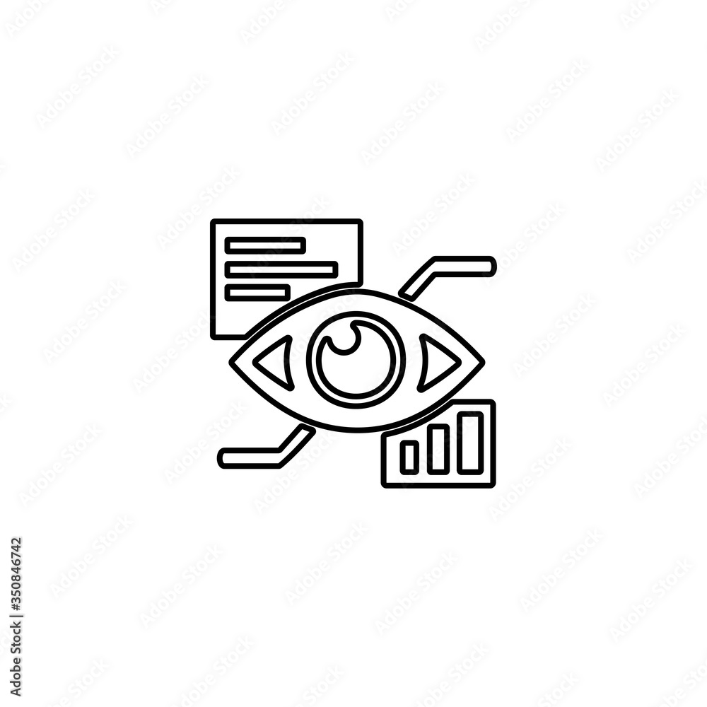 Computer vision icon. Digital eye sign. Technolgy vision concept for ...