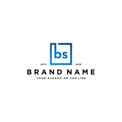 Wall Mural - letter bs logo design vector