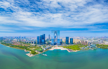 Wall Mural - CBD Urban Landscape of Suzhou Industrial Park, Jiangsu Province, China