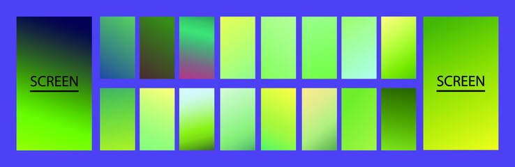 Poster -  Green  gradient cover design. Vibrant background for screen, poster, banner, wallpaper, social media post