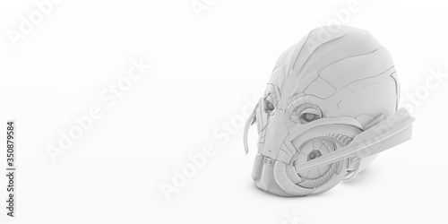 Fotografía 3d Illustration - ultron head isolated