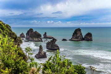 Wall Mural - Huge stones and rocks on the coast