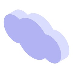 Poster - Blue cloud icon. Isometric of blue cloud vector icon for web design isolated on white background