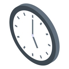 Poster - Round watch icon. Isometric of round watch vector icon for web design isolated on white background