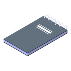 Poster - Notebook icon. Isometric of notebook vector icon for web design isolated on white background
