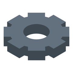 Poster - Mechanism gear icon. Isometric of mechanism gear vector icon for web design isolated on white background