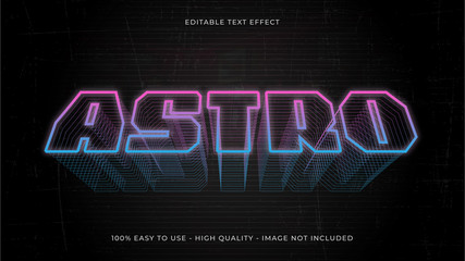 retro 80s text effect concept