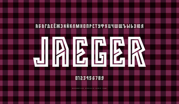 Outline geometric sans serif font