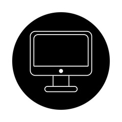 Sticker - desktop computer monitor isolated icon