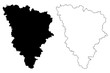 Yvelines Department (France, French Republic, Ile-de-France region) map vector illustration, scribble sketch Yvelines map