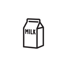 Vector Milk Icon. Flat Illustration Of Milk Isolated On White Background. Icon Vector Illustration Sign Symbol.