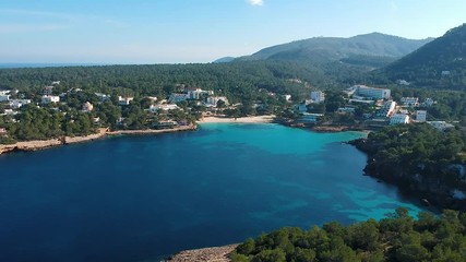 Wall Mural - Ibiza beaches. Ibiza sumer. Resorts in the mediterranean sea, balearic island. Portinatx beach, Ibiza, Spain.