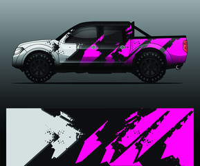 Truck car decal graphic wrap vector, abstract background