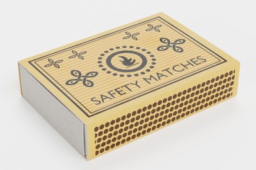 Wall Mural - Realistic 3D Render of Matchbox