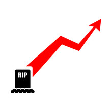 Mortality Growth Chart. Graph Deaths Increase. Vector Illustration