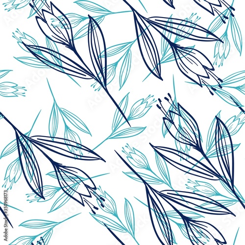 Floral seamless pattern design. Abstract background pastel color wallpaper ve...
