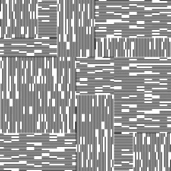 Fototapete - Seamless pattern with horizontal and vertical black segments