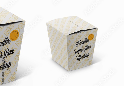 Download Noodles Box Mockup - Noodle Box Pack Premium Vector ...