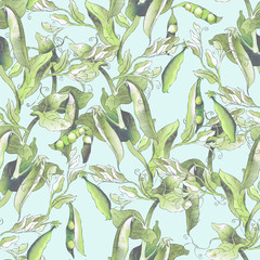 Wall Mural - Peas Seamless Pattern