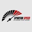 spartan speed logo design vector